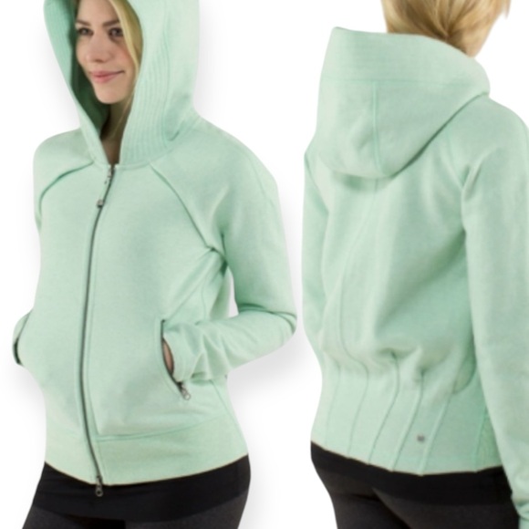 lululemon athletica Tops - Lululemon Happy Yin Year Hoodie Heathered Fresh Teal Very Green SZ 6
